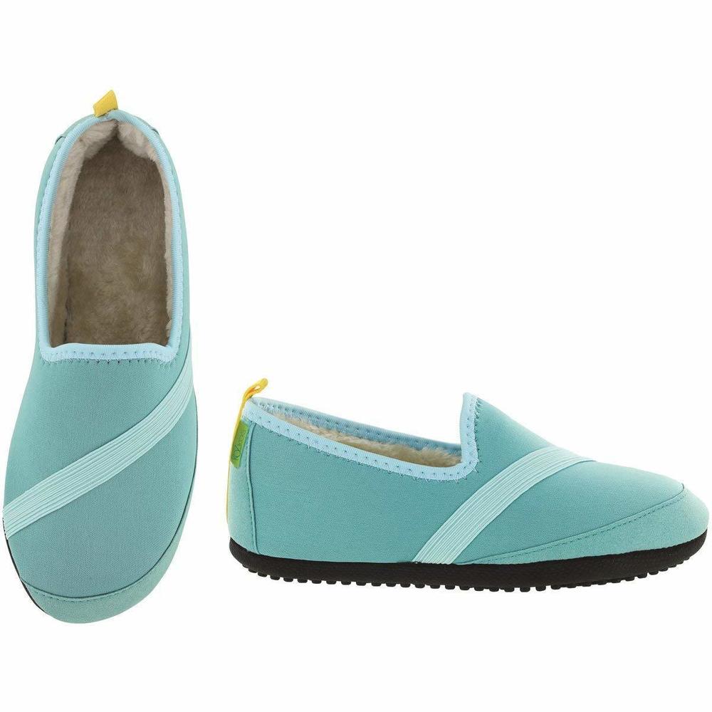 NEW FITKICKS ACTIVE SLIPPERS FOR WOMEN (LARGE: 8.5-9.5, TURQUOISE)